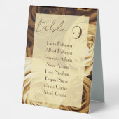 Plaque De Table Automne mariage marron beige rose (Verso)