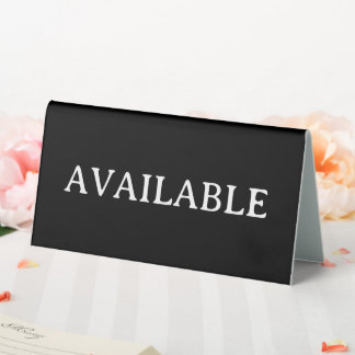 Plaque De Table AVAILABLE | Plastic 6" X 3" Table Tent Sign