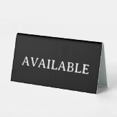 Plaque De Table AVAILABLE | Plastic 6" X 3" Table Tent Sign (Verso)
