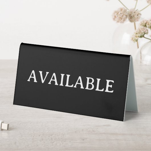 Plaque De Table AVAILABLE | Plastic 6" X 3" Table Tent Sign (En SItu (Tableau))