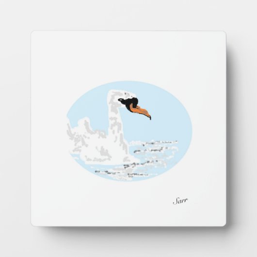 Plaque de table avec cygne d'Easel (Devant)