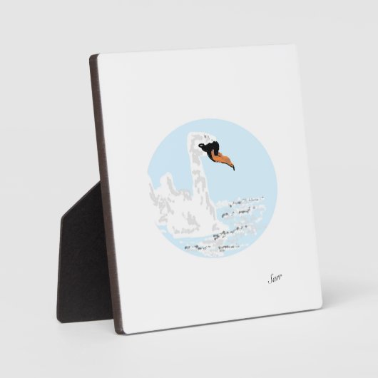 Plaque de table avec cygne d'Easel (Recto)