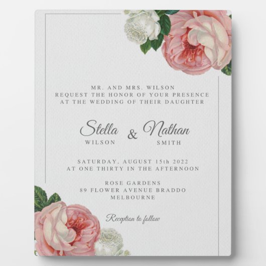 Plaque de table avec Easel (Devant)