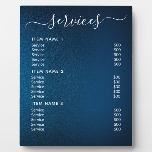 Plaque de table avec Easel (Devant)