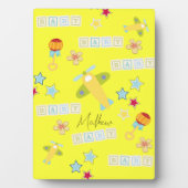 Plaque de table avec Easel Baby Jaune avion (Devant)