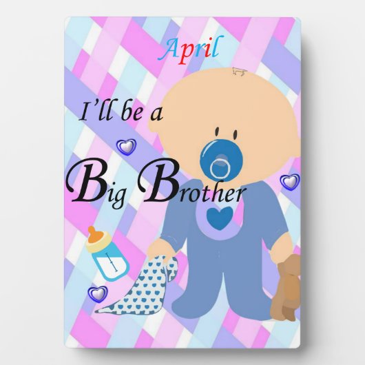 Plaque de table avec Easel Big Brother Avril (Devant)