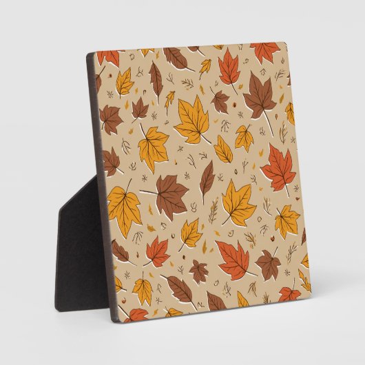 Plaque de table avec Easel : Feuilles d'automne (Recto)