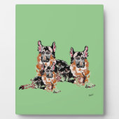 Plaque de table avec Easel : SHEPHERDS ALLEMAND (Devant)