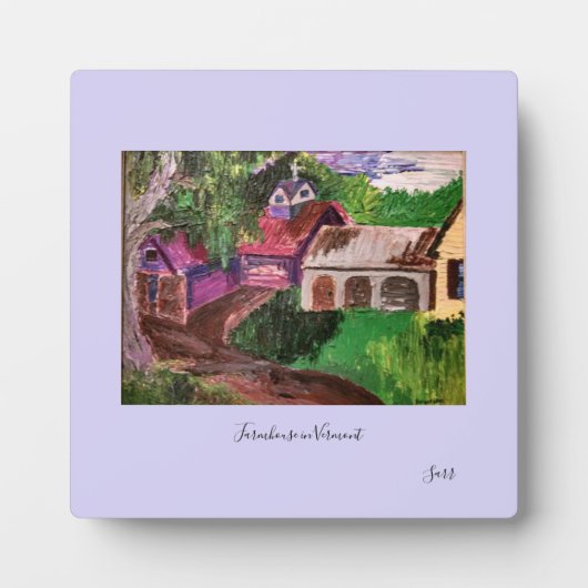 Plaque de table avec Eau : Agritourisme VT. (Devant)