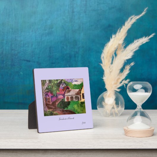 Plaque de table avec Eau : Agritourisme VT. (Insitu)