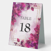 Plaque De Table 💍 Avec Enchantement Fuchsia : Aquarelle (Recto)