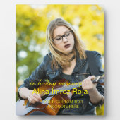 Plaque de Table avec Photo et Texte Personnalisé S (Devant)