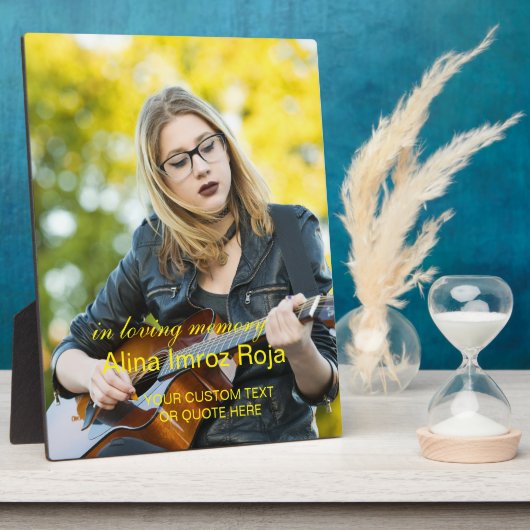 Plaque de Table avec Photo et Texte Personnalisé S (Côté)