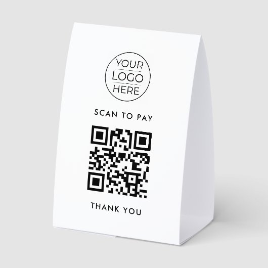 Plaque De Table Avis commercial Google Code QR (Verso)