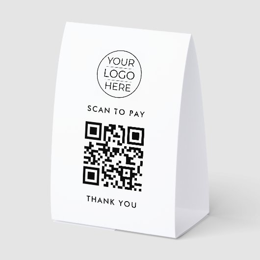 Plaque De Table Avis commercial Google Code QR (Recto)
