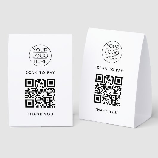 Plaque De Table Avis commercial Google Code QR (Recto/verso)