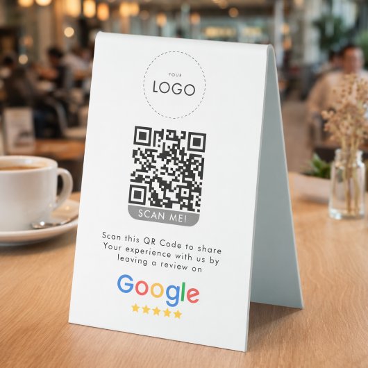 Plaque De Table Avis d'entreprise sur Google Code QR de notation