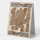 Plaque De Table Aztec Eagle Guerrier Tribal Art antique (Recto)