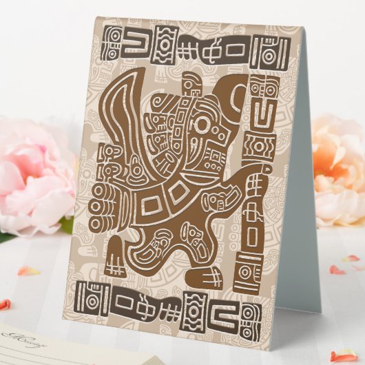 Plaque De Table Aztec Eagle Guerrier Tribal Art antique (In SItu (Mariage))