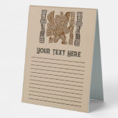 Plaque De Table Aztec Eagle Guerrier Tribal Art antique (Verso)