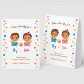 Plaque De Table Baby Boy Girl Gender Reveal Party (Recto/Verso)