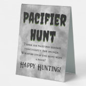 Plaque De Table Baby Frankenstein Pacifier jeu de chasse (Verso)