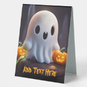 Plaque De Table Baby Ghost Déplaisant mignon caractère Halloween (Recto)