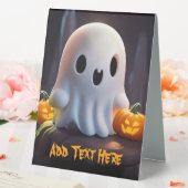 Plaque De Table Baby Ghost Déplaisant mignon caractère Halloween (In SItu (Mariage))
