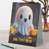 Plaque De Table Baby Ghost Déplaisant mignon caractère Halloween (En SItu (Tableau))