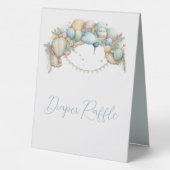 Plaque De Table Baby shower à ballon arc-en-ciel (Verso)