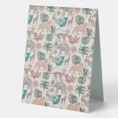 Plaque De Table Baby shower Boho Jungle Safari (Verso)