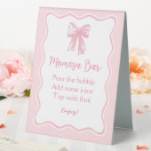 Plaque De Table Baby shower Bow rose Momosa Bar (In SItu (Mariage))