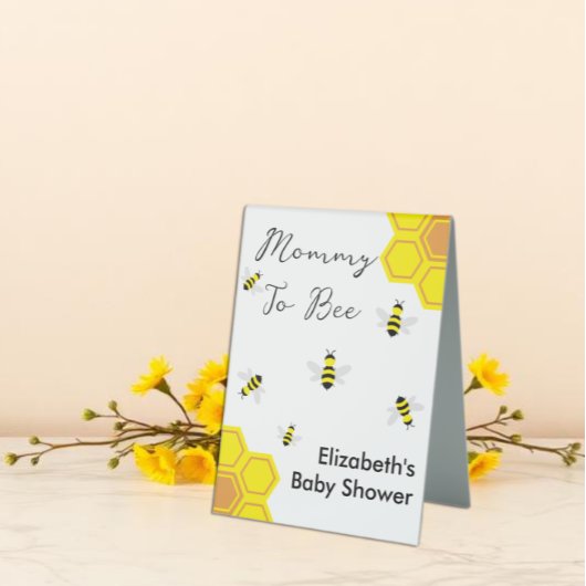 Plaque De Table Baby shower d'abeilles