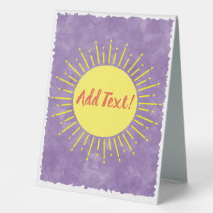 Plaque De Table Baby shower d'aquarelle Sunshine Arrière - plan pe