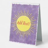 Plaque De Table Baby shower d'aquarelle Sunshine Arrière - plan pe (Verso)