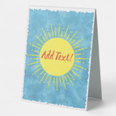 Plaque De Table Baby shower d'aquarelle Sunshine Arrière - plan pe (Verso)