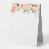 Plaque De Table Baby shower de couche tard dans la nuit Pêche flor (Verso)