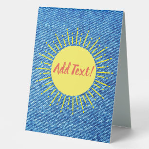 Plaque De Table Baby shower d'impression Sunshine Denim personnali