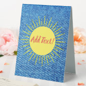 Plaque De Table Baby shower d'impression Sunshine Denim personnali (In SItu (Mariage))