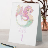 PLAQUE DE TABLE BABY SHOWER DU PARTI MERMAID (En SItu (Tableau))