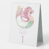 PLAQUE DE TABLE BABY SHOWER DU PARTI MERMAID (Verso)