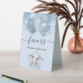 Plaque De Table Baby shower éléphant garçon ballon bleu faveurs (En SItu (Tableau))