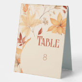 Plaque De Table Baby shower floral automnal  (Recto)