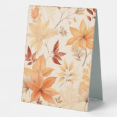 Plaque De Table Baby shower floral automnal  (Verso)