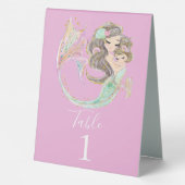 PLAQUE DE TABLE BABY SHOWER MERMAIN SOUS LA ROBE DE MER (Verso)