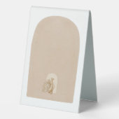 Plaque De Table Baby shower Neutral Boho Pampas Grass Giraffe (Verso)