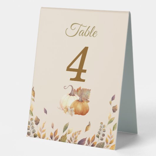 Plaque De Table Baby shower rustique boho Automne (Recto)
