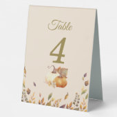 Plaque De Table Baby shower rustique boho Automne (Verso)