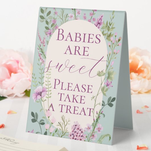 Plaque De Table Baby showers  Fleur sauvage Aquarelle Livres (In SItu (Mariage))