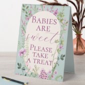 Plaque De Table Baby showers  Fleur sauvage Aquarelle Livres (En SItu (Tableau))